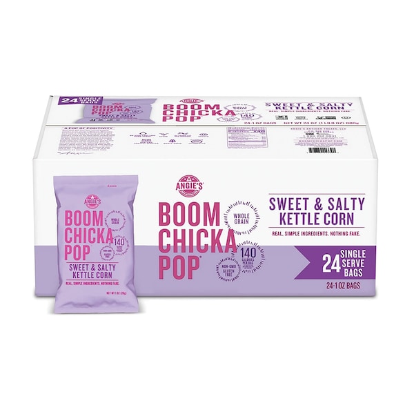 Angies Boomchickapop Popcorn, Sweet and Salty, 1 oz Bag, 24PK OFXSN01213 - main